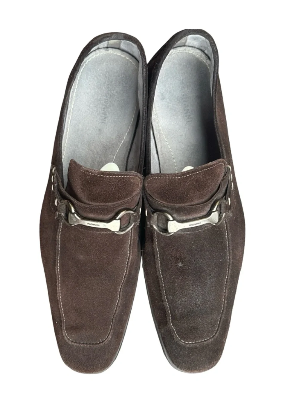 MAGNANNI Men’s Horsebit Loafers Size 10M Brown Suede Made in Spain 15804